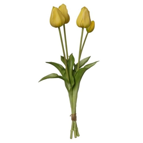 Mazzo di tulipani giallo natural touch 44cm