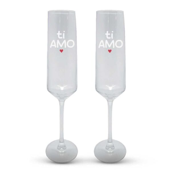 Set 2 bicchieri champagne "Ti amo"