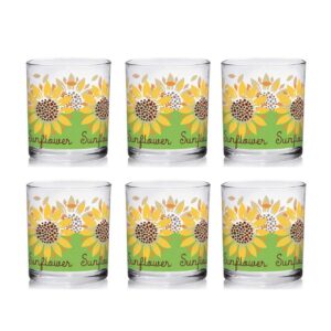 Set 6 bicchieri con girasoli