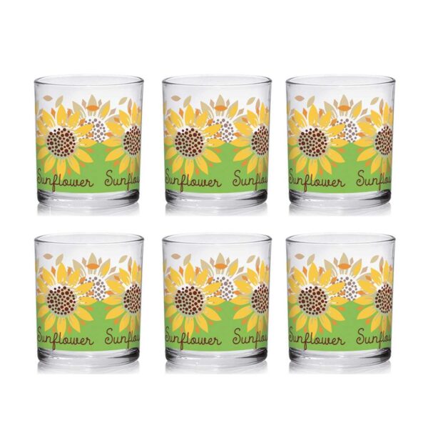 Set 6 bicchieri con girasoli